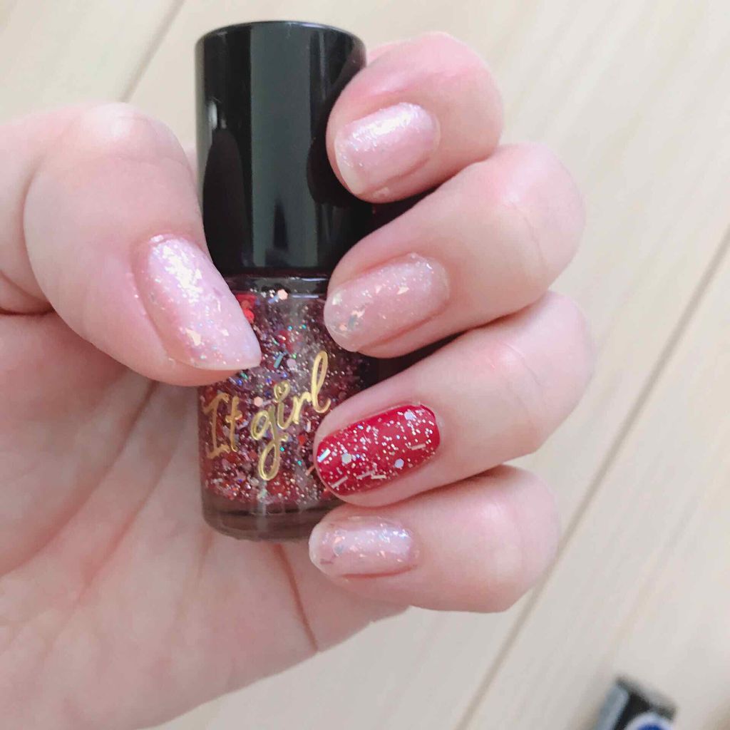 ITGグリッターネイル/DAISO/マニキュアを使ったクチコミ（2枚目）