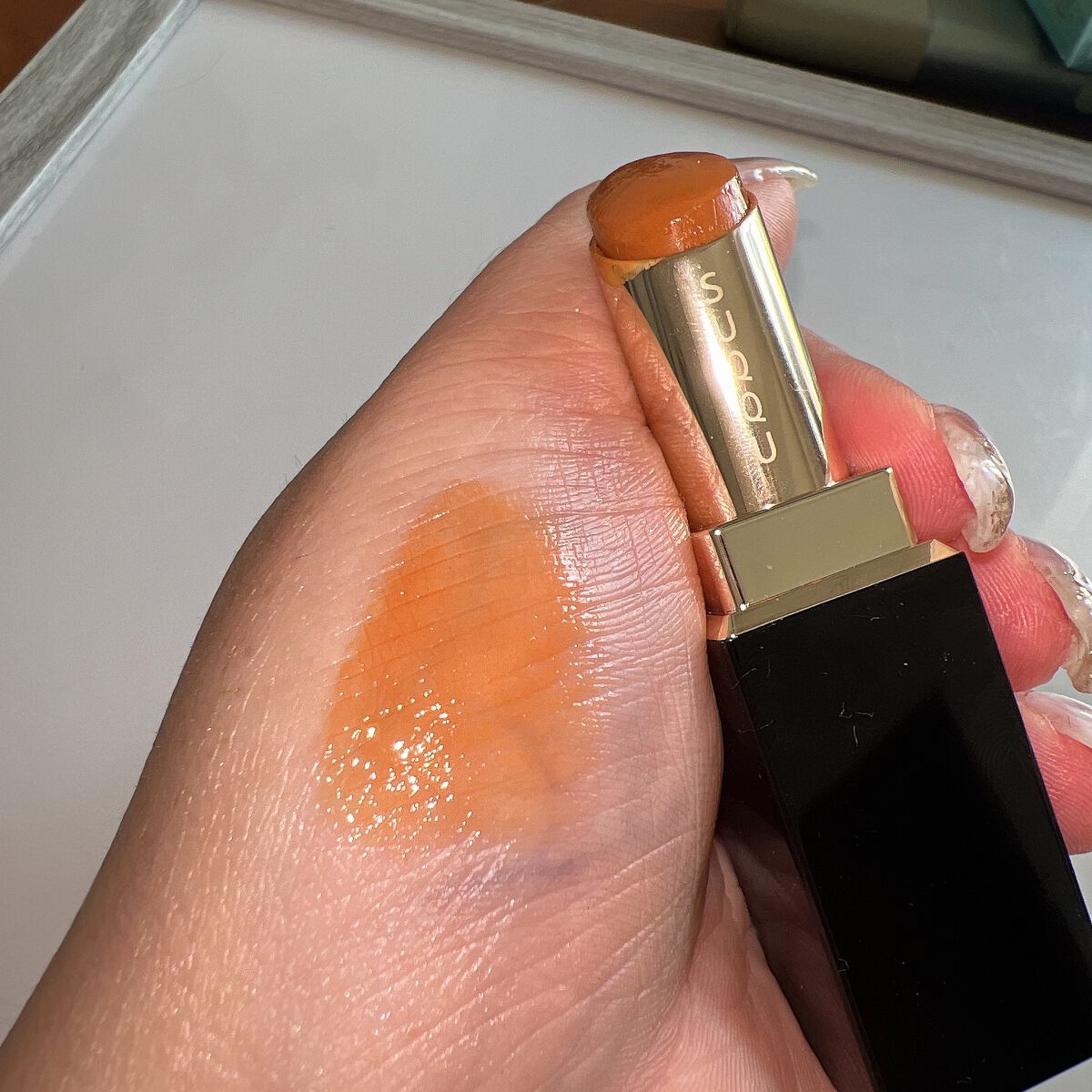 モイスチャー リッチ リップスティック 12 金銀杏 -KINICHOU/SUQQU/口紅を使ったクチコミ（3枚目）