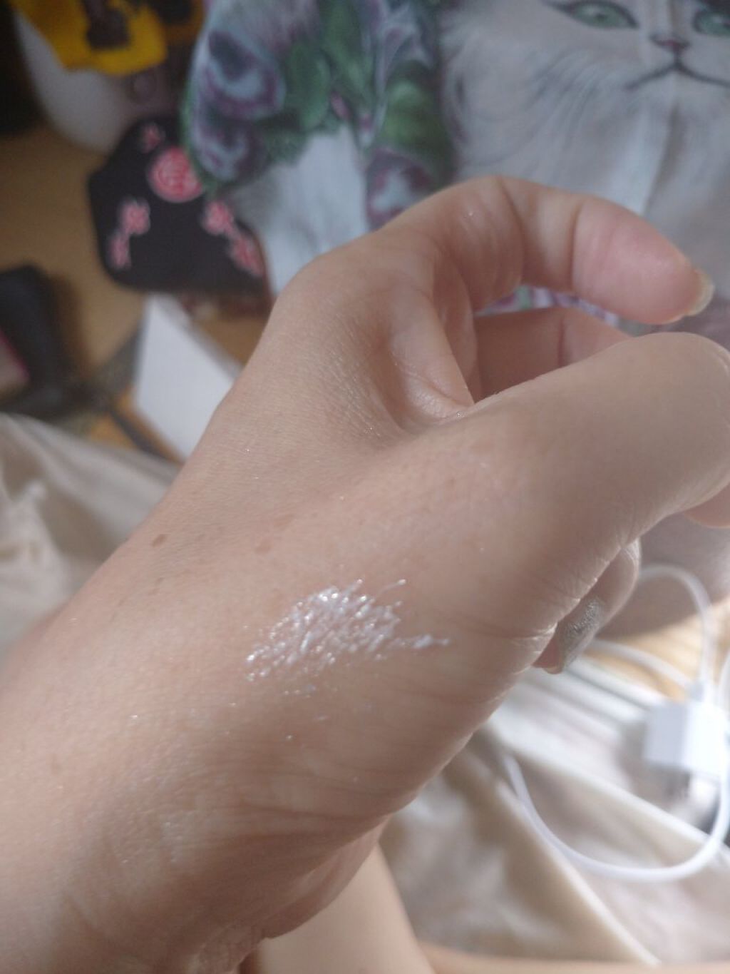 GLITTER MASCARA/U R GLAM/マスカラトップコートを使ったクチコミ（3枚目）