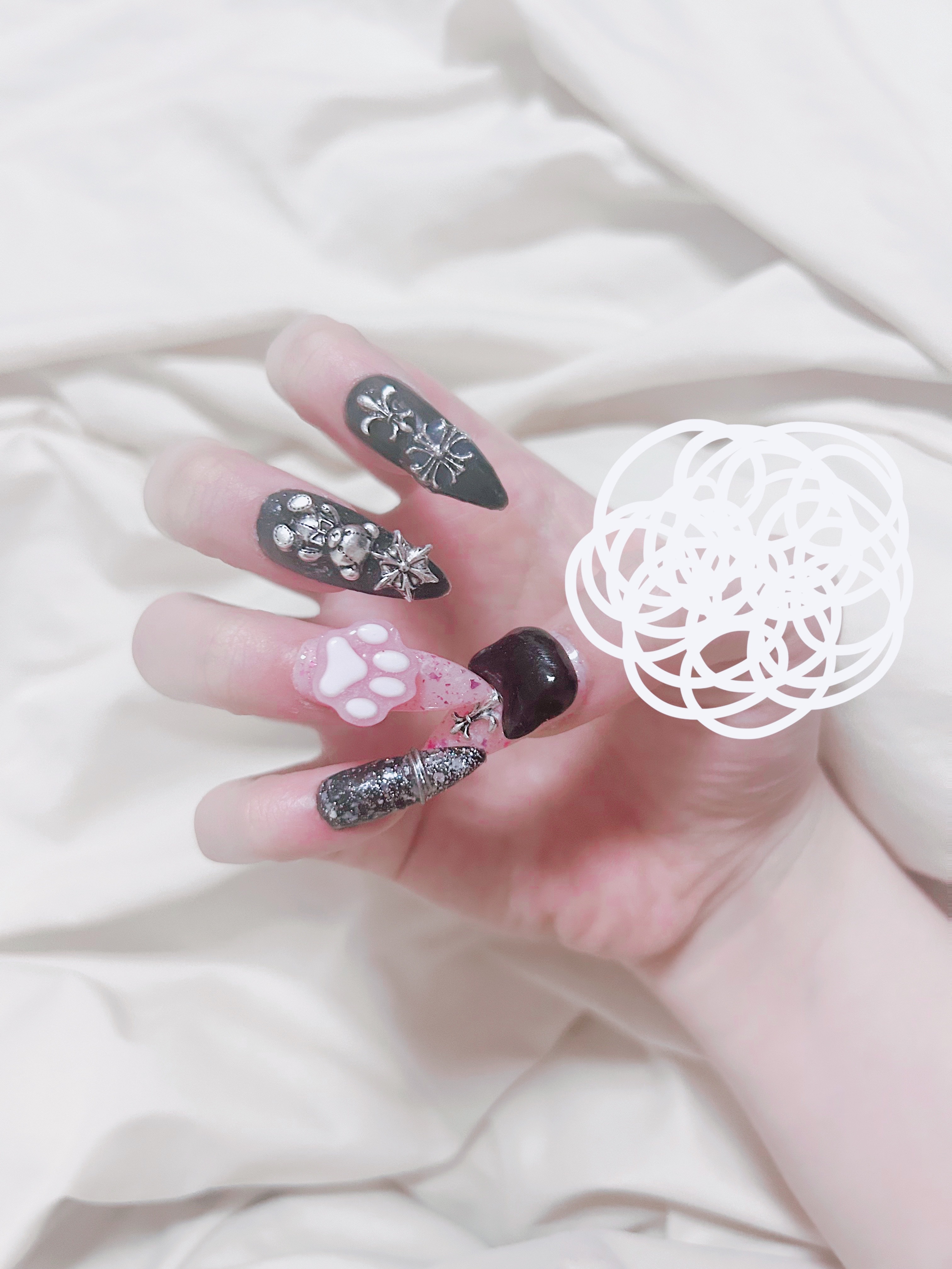 BRG ジェルネイル 46 ソフトピンク/DAISO/ジェルネイルを使ったクチコミ（3枚目）