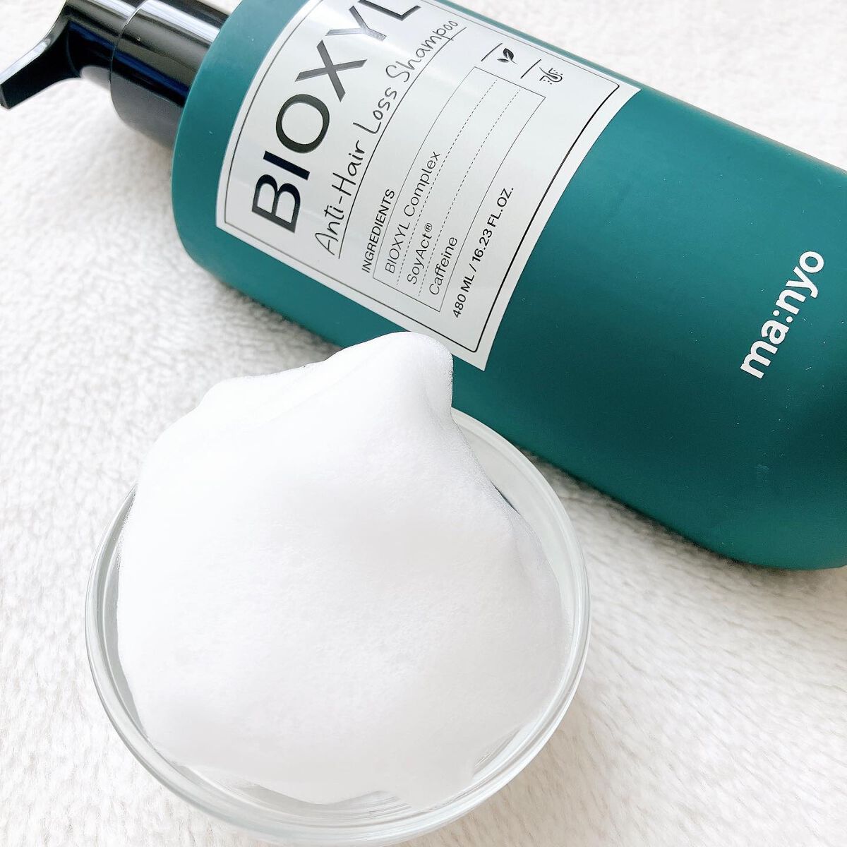 バイオクシル アンチヘアロスライン シャンプー／トリートメント シャンプー480ml/manyo/市販シャンプーを使ったクチコミ（3枚目）