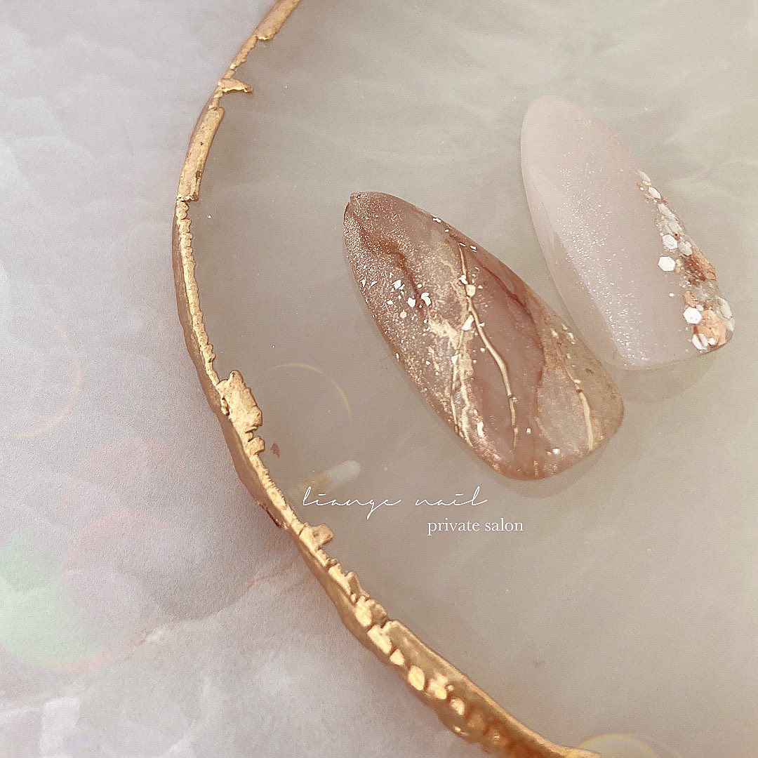 #リアンジェネイル,#柏ネイル,#ネイル,#ニュアンスネイル,#大人ニュアンスネイル,#ミラーネイル,#冬ネイル,#天然石ネイルのネイルデザイン