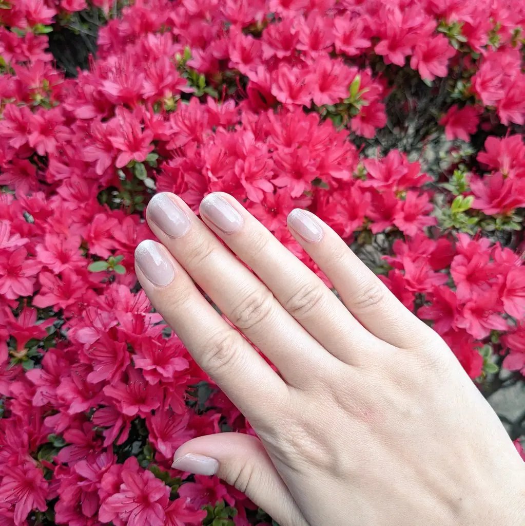 セミキュアジェルネイル（ハンド） ND-435 N  Glossiest/ohora/ネイルシールを使ったクチコミ（3枚目）