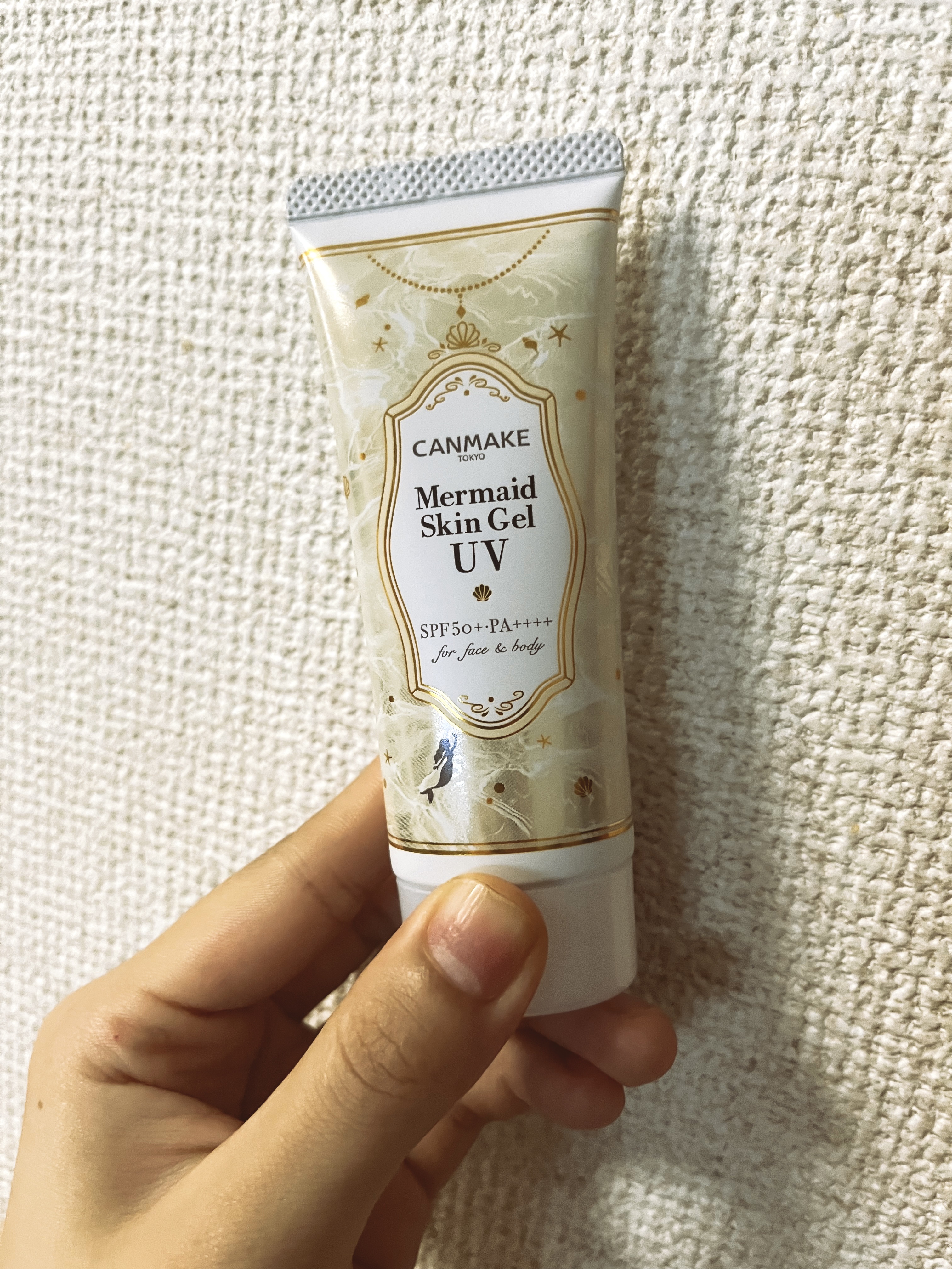 マーメイドスキンジェルUV C02 サニーイエロー/キャンメイク/日焼け止めジェルを使ったクチコミ（2枚目）