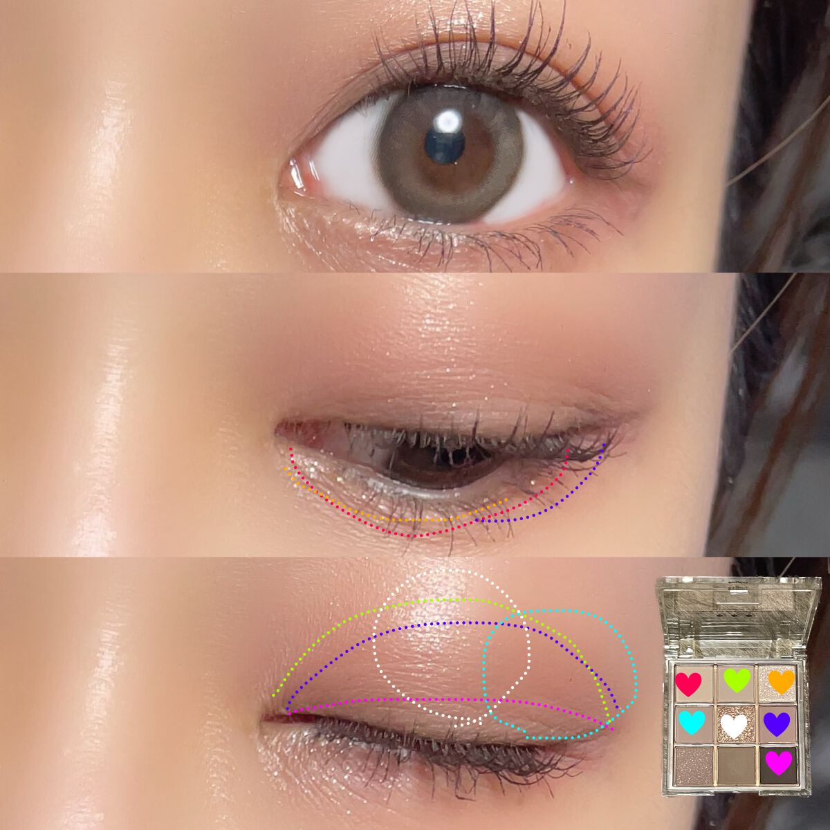 KEYBO FALL IN LOVE SHADOW PALETTE/keybo/アイシャドウパレットを使ったクチコミ（3枚目）