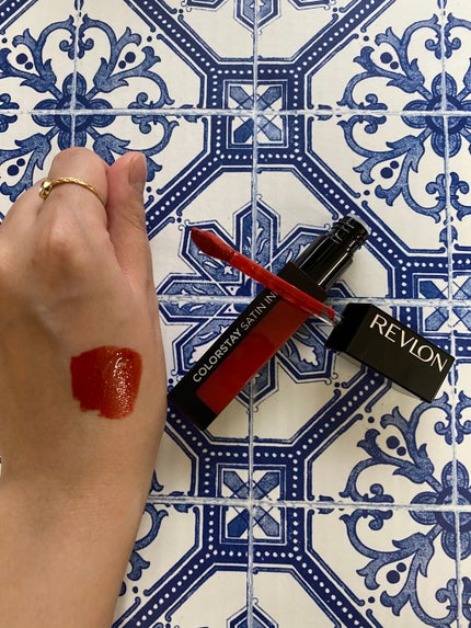 カラーステイ サテン インク/REVLON/口紅を使ったクチコミ(2枚目)