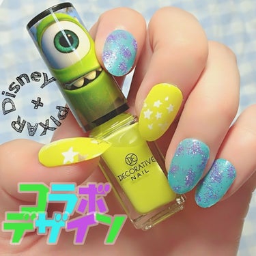 Decorative Nail ディズニー ネイルカラーのクチコミ「💚DECORATIVE NAIL×Disney PIXARコラボ　￥400💚

今回は可愛いボ.....」（1枚目）