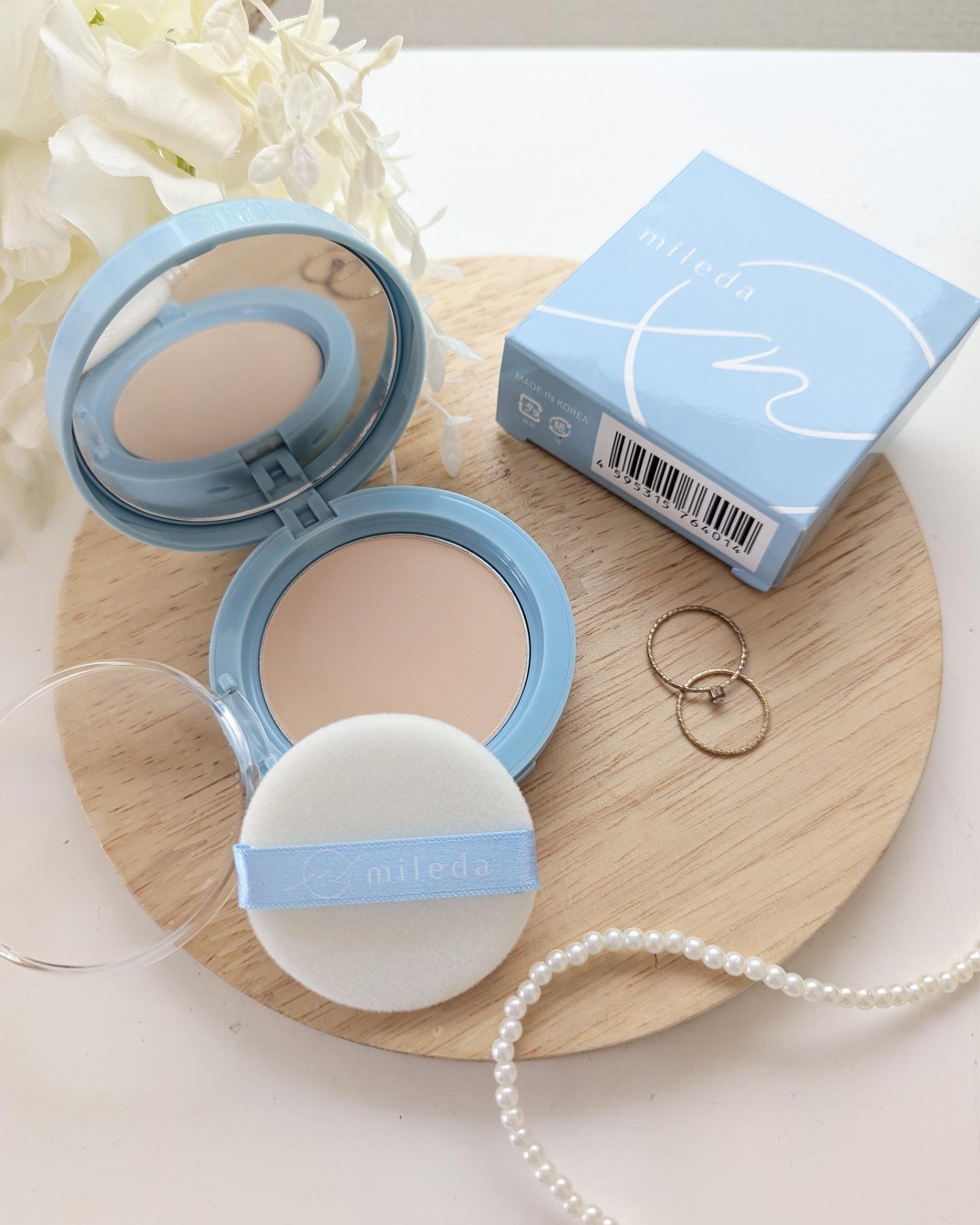 スムースフィットファンデーション ＃01 IVORY/mileda/パウダーファンデーションを使ったクチコミ（1枚目）