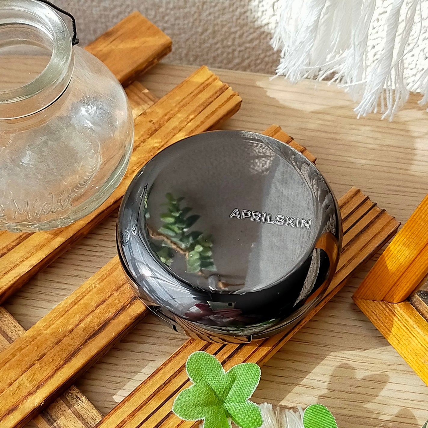 ハイパーカバーフィットクッション グラファイト/APRILSKIN/クッションファンデーションを使ったクチコミ(1枚目)