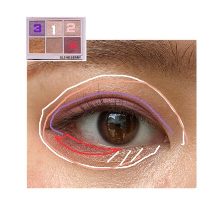 オーラクリエイション/BLEND BERRY/アイシャドウパレットを使ったクチコミ(2枚目)