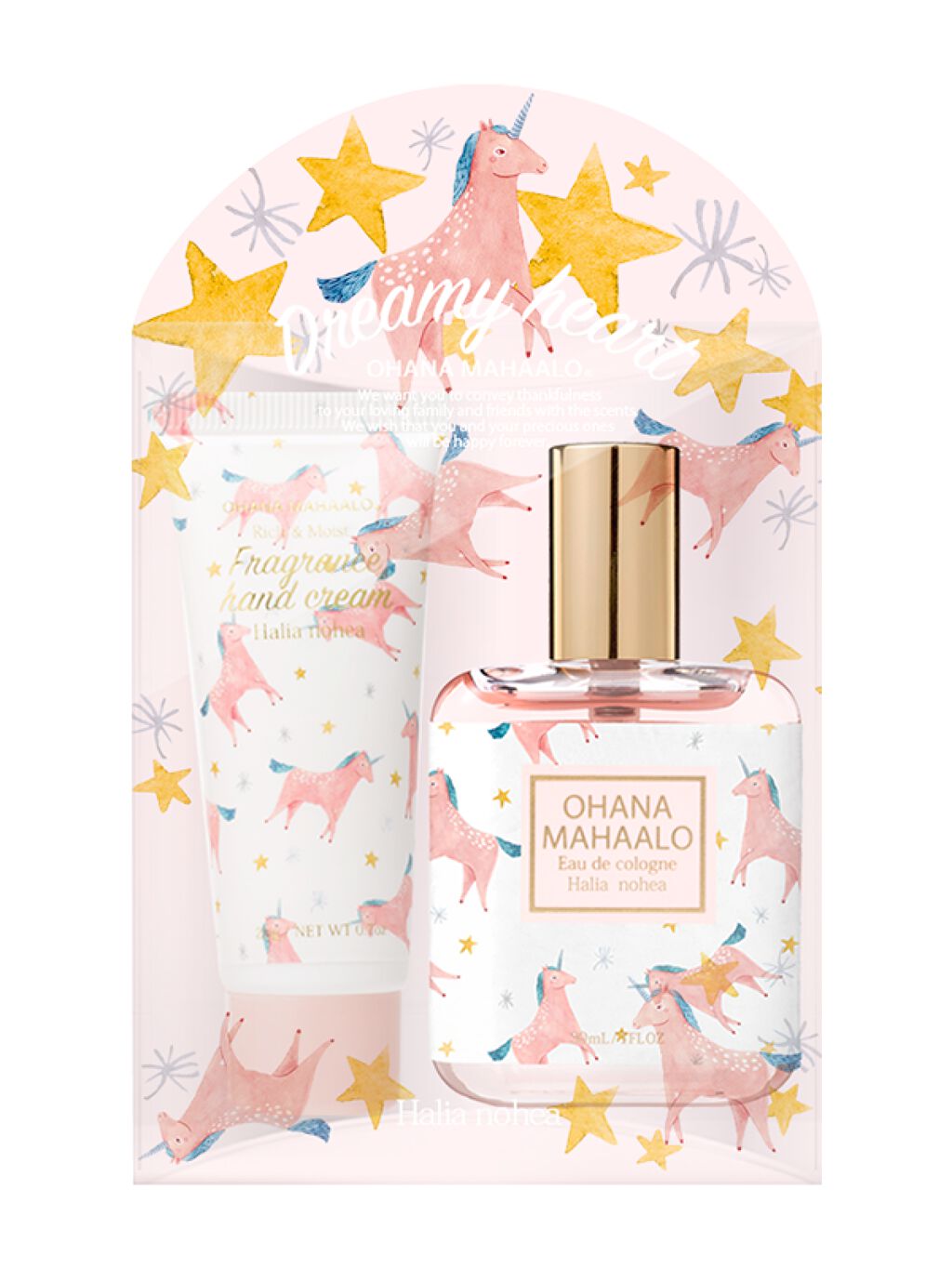 OHANA MAHAALO オハナ・マハロ   オーデコロン＆ミニハンドクリーム　 ハリーア ノヘア