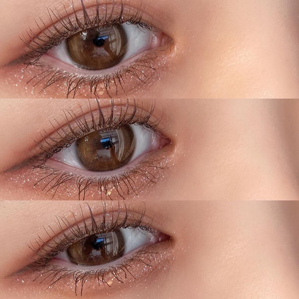 ダリアブラウンマンスリー (DAHLIA BROWN monthly)/OLOLA/１ヶ月（１MONTH）カラコンを使ったクチコミ（2枚目）