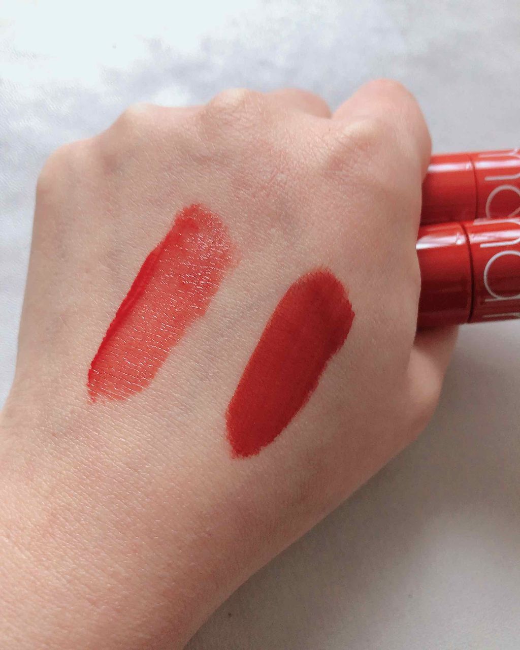 ジューシーラスティングティント 11 ピンクパンプキン(PINK PUMPKIN)/rom&nd/リップティントを使ったクチコミ（2枚目）