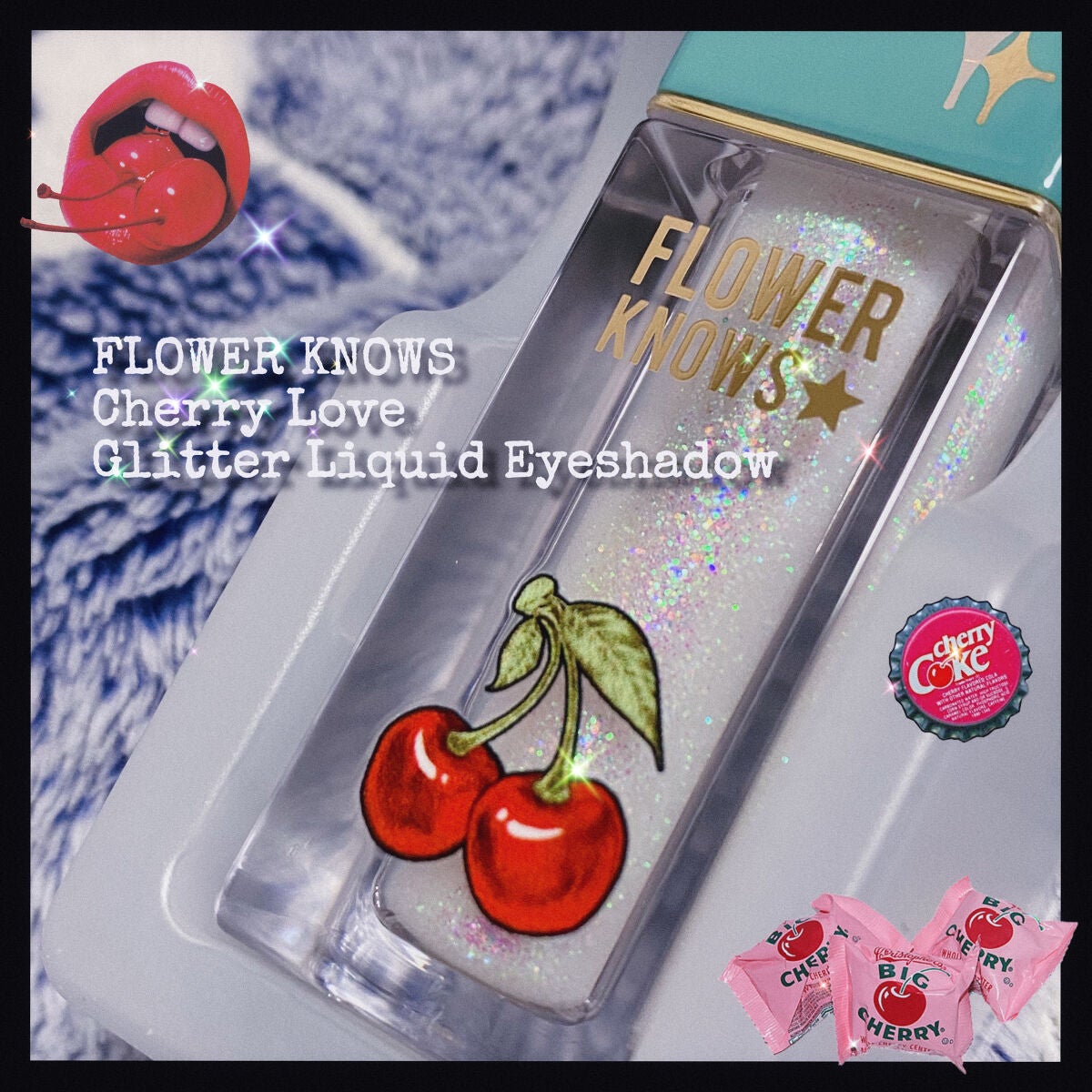 Cherry Love グリッター リキッドアイシャドウ/FlowerKnows/グリッターを使ったクチコミ(1枚目)
