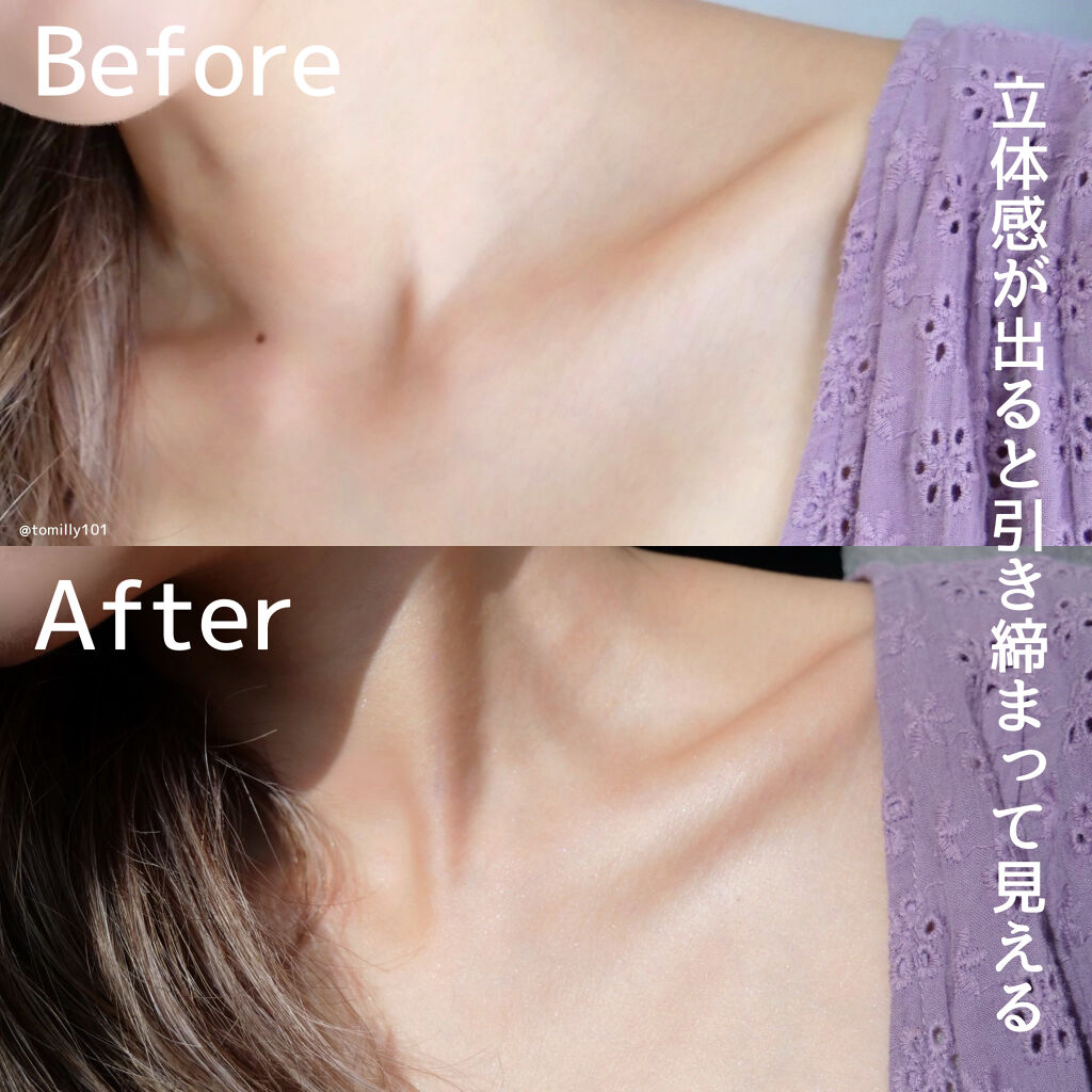 PAUL & JOE BEAUTE サンプロテクション ボディプライマー クリアのクチコミ「＼夏はボディもメイクアップしよう／ツヤめく身体で引き締まった印象にも！﻿
﻿
◆───－- -.....」（3枚目）