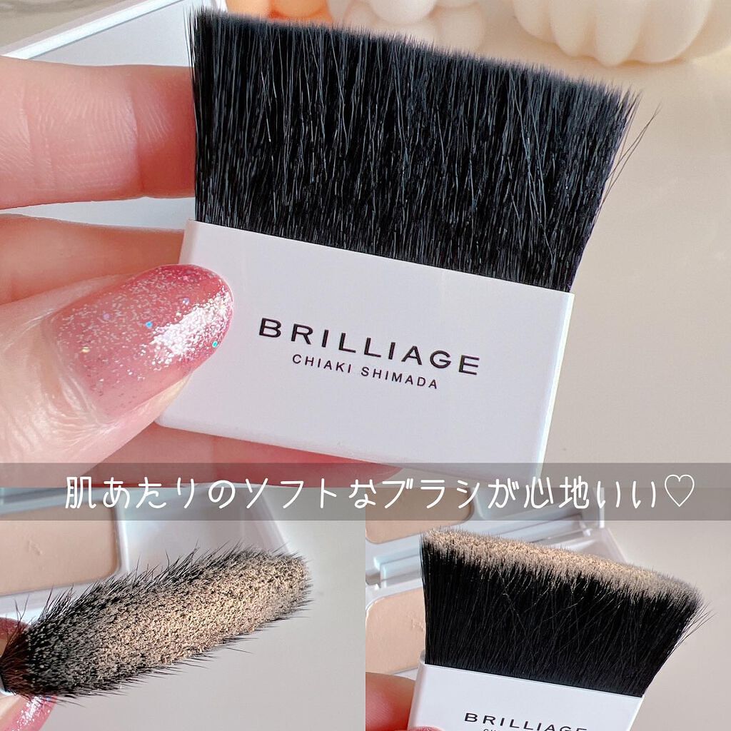 パウダリーファンデーション ソフトシャイニー/ブリリアージュ/パウダーファンデーションを使ったクチコミ(2枚目)