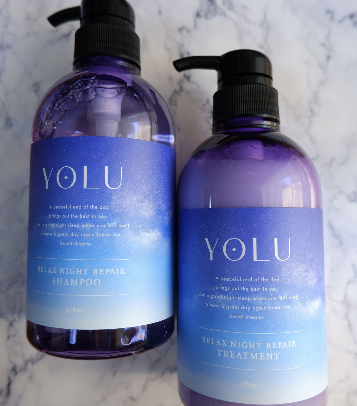 リラックスナイトリペア シャンプー/トリートメント/YOLU/市販シャンプーを使ったクチコミ(1枚目)