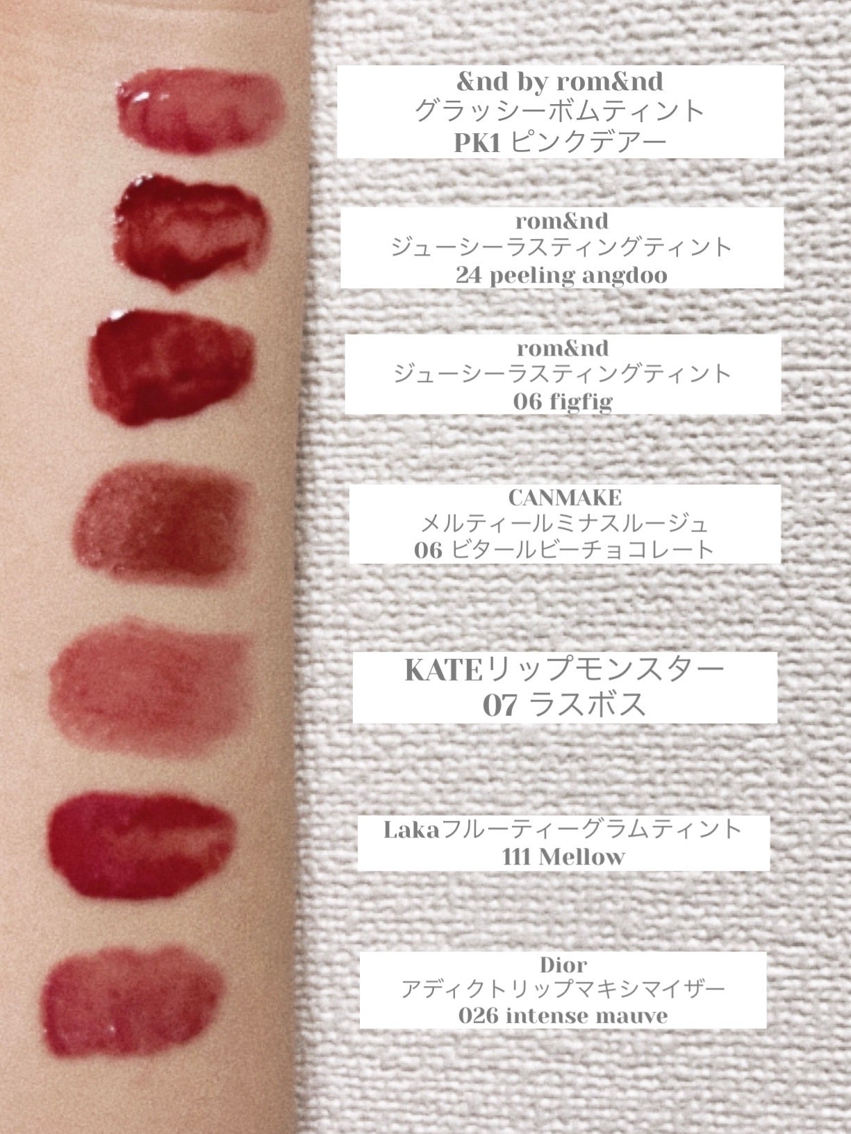 ジューシーラスティングティント/rom&nd/リップティントを使ったクチコミ(2枚目)