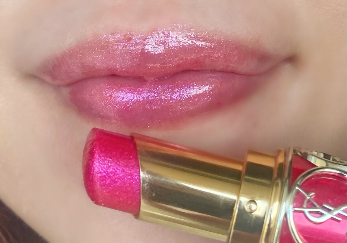 ルージュ ヴォリュプテ シャイン/YVES SAINT LAURENT BEAUTE/口紅を使ったクチコミ(4枚目)