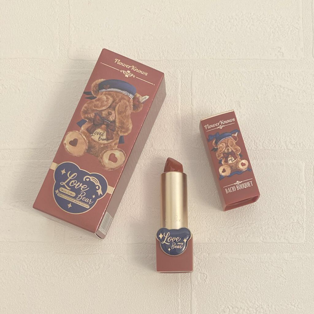Love Bear マットリップスティック ストロベリーベア/FlowerKnows/口紅を使ったクチコミ（2枚目）