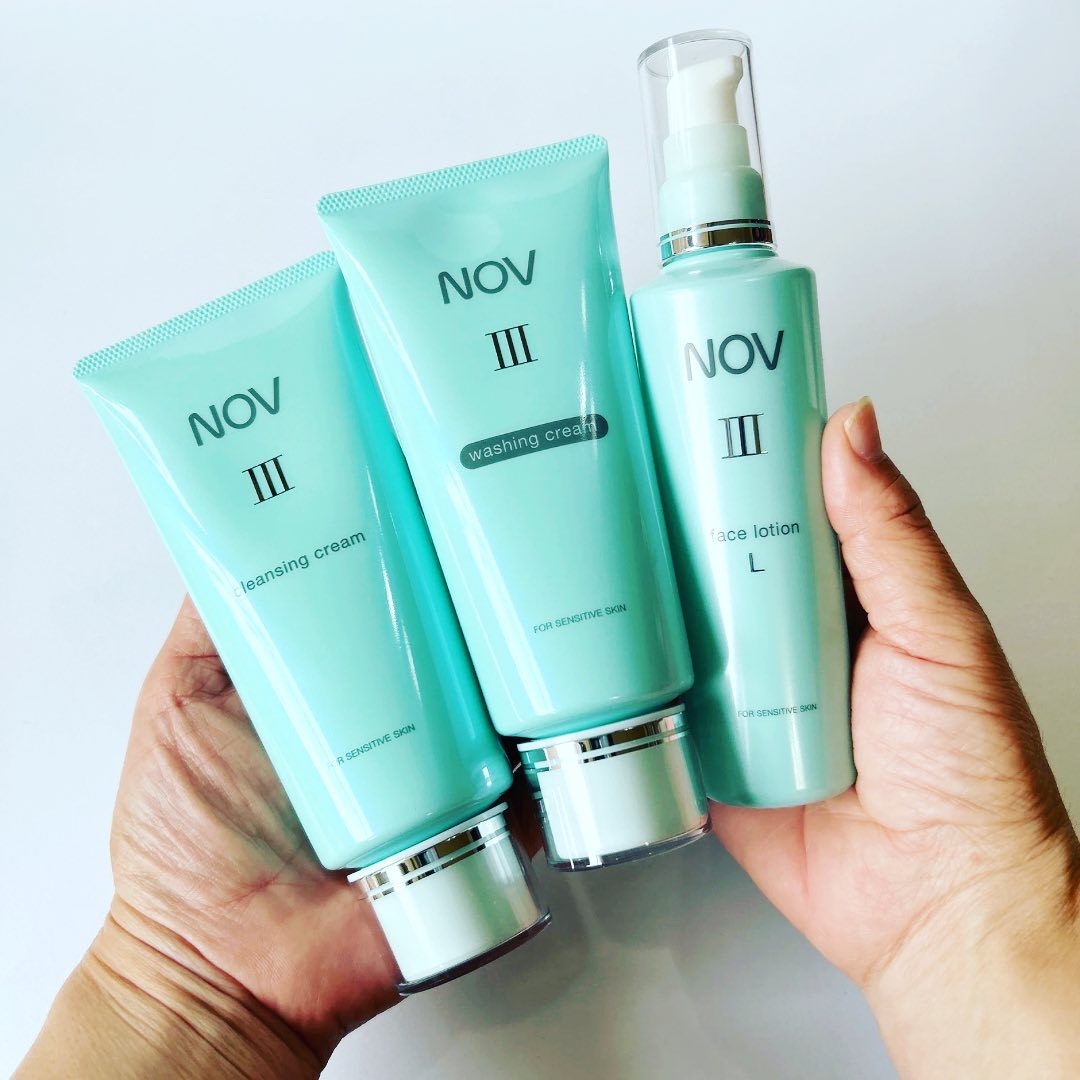 ノブNOV 3 III 洗顔 化粧水さっぱりしっとり保湿美容液 新品 9月12日敏感肌のための低刺激性化粧品『ノブ』のⅢシリーズから