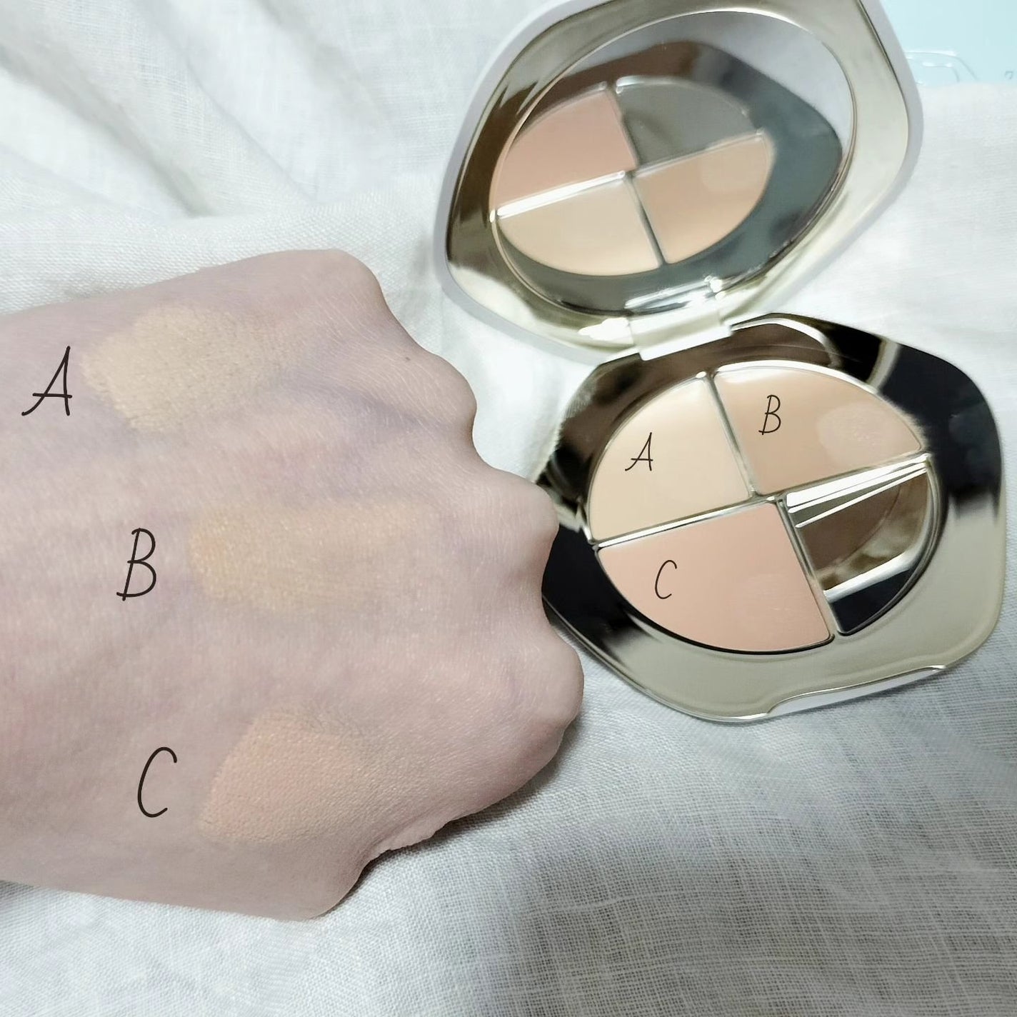 TIMAGE クリーミーコンシーラーパレット/TIMAGE/パレットコンシーラーを使ったクチコミ(3枚目)