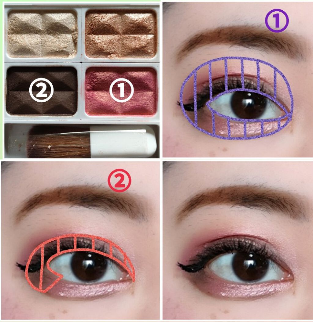 ロングキープチーク ストロベリーピンク/CandyDoll/パウダーチークを使ったクチコミ（2枚目）