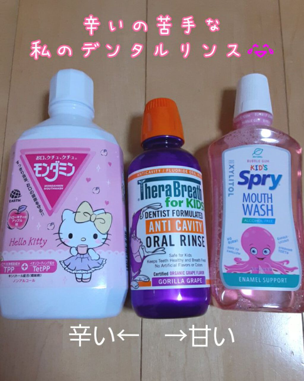 モンダミン マウスウォッシュ ハローキティのアップル味/モンダミン/マウスウォッシュ・スプレーを使ったクチコミ(1枚目)