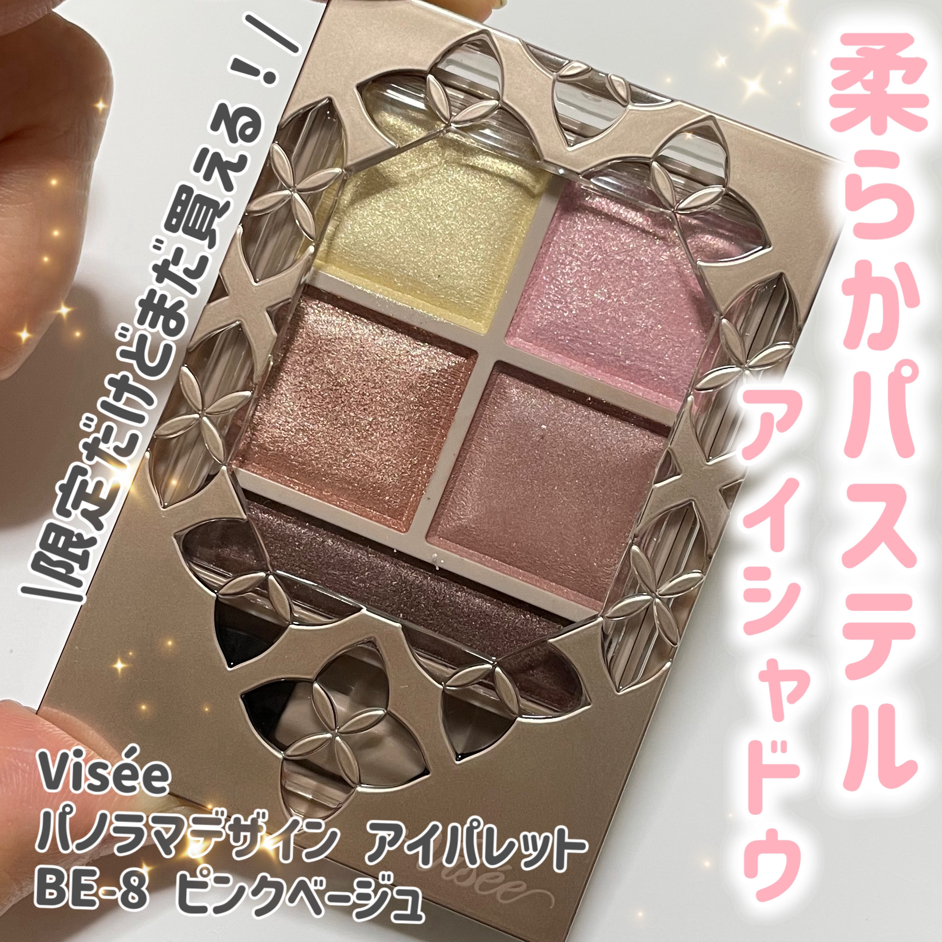 パノラマデザイン アイパレット BE-8 ピンクベージュ(限定)/Visée/アイシャドウパレットを使ったクチコミ（1枚目）