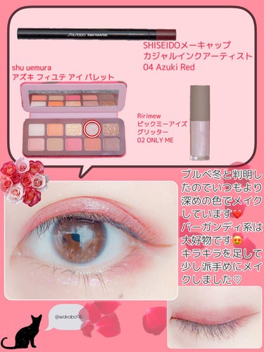 カジャルインクアーティスト 04 Azuki Red/SHISEIDO/ジェル・クリームアイシャドウを使ったクチコミ（1枚目）