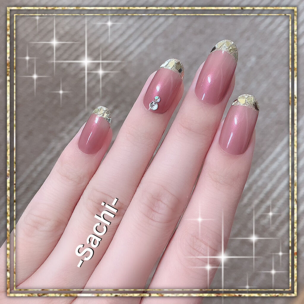 UR GLAM　COLOR NAIL SELECTION GD1＜グリッターカラー＞/U R GLAM/マニキュアを使ったクチコミ（2枚目）