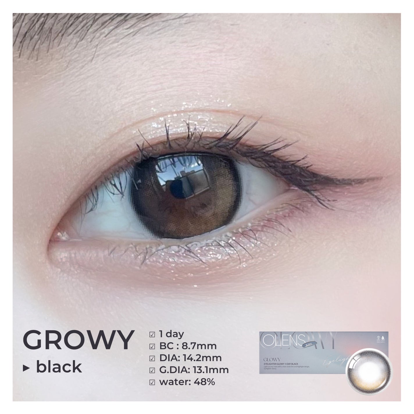 Glowy 1day/OLENS/ワンデー(1DAY)カラコンを使ったクチコミ(4枚目)