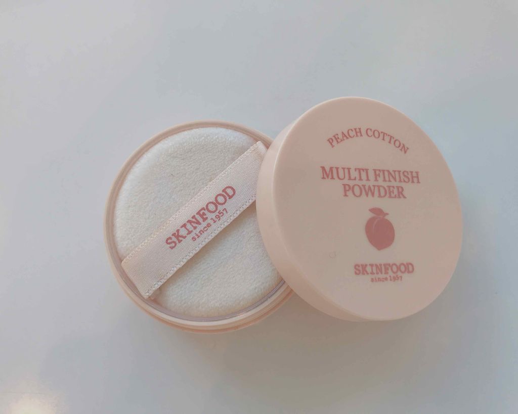 ピーチコットン マルチフィニッシュパウダー/SKINFOOD/ルースパウダーを使ったクチコミ（2枚目）