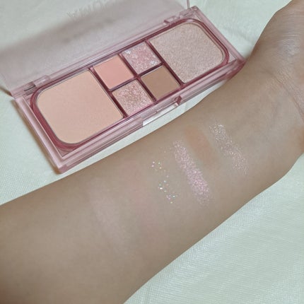 ヴィーガンフェイスオールパレット 02ピーチグロウ/AMUSE/アイシャドウパレットの画像