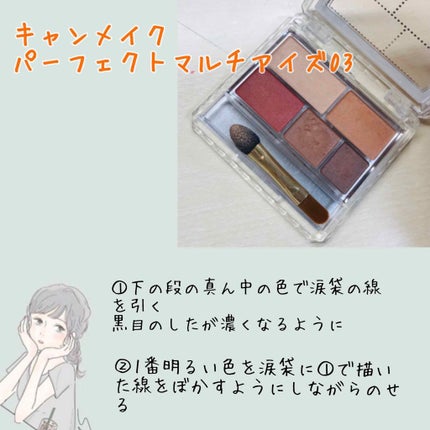 パーフェクトマルチアイズ/キャンメイク/アイシャドウパレットを使ったクチコミ(3枚目)