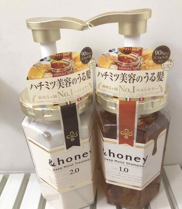 ディープモイスト シャンプー1.0／ヘアトリートメント2.0/&honey/シャンプー・コンディショナーを使ったクチコミ（1枚目）