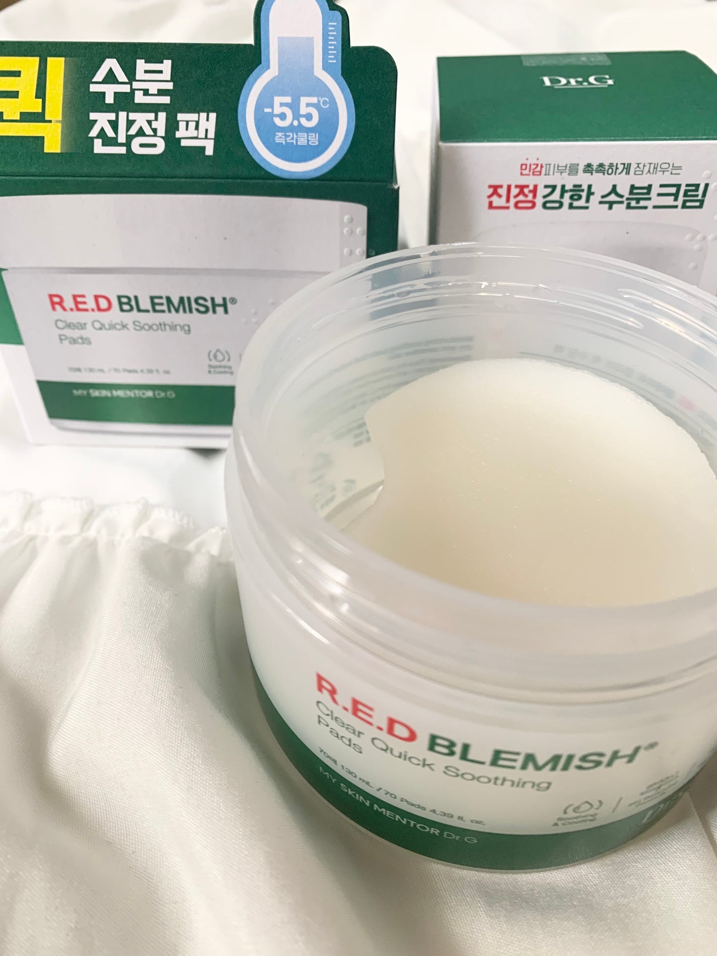 レッドブレミッシュクリアクイックスージングパック/Dr.G/拭き取り化粧水を使ったクチコミ(1枚目)