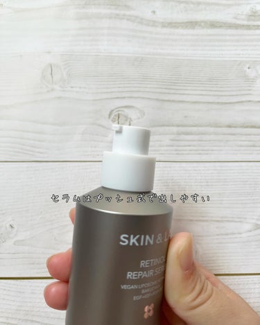 SKIN&LAB レチノールリペアセラムのクチコミ「#PR 
スキンアンドラブ
レチノールリペアセラム

肌バリアを持続するための
最適の成分を研.....」（3枚目）