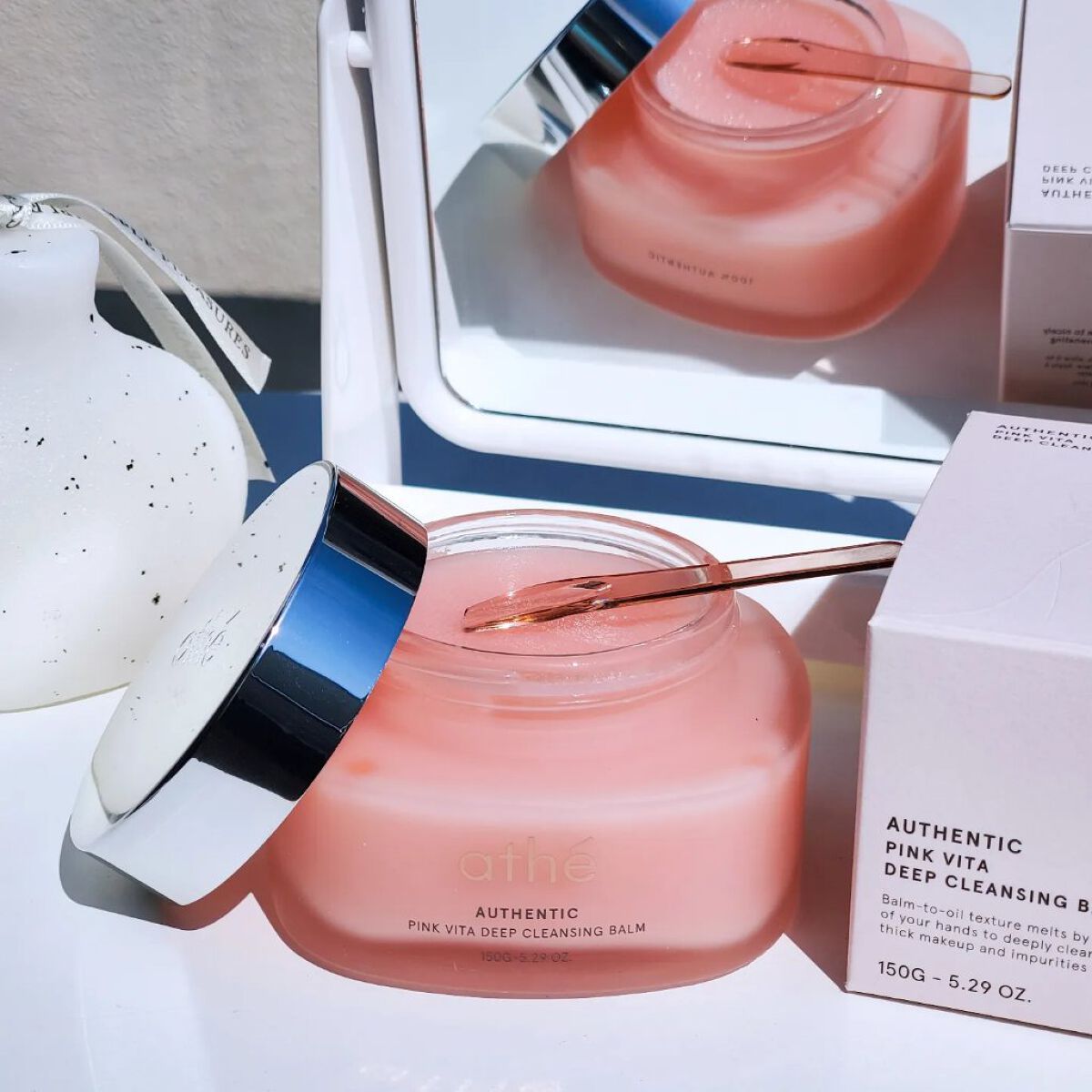 athe AUTHENTIC PINK VITA DEEP CLEANSING BALM/athé/クレンジングバームを使ったクチコミ（1枚目）
