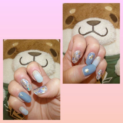 貼るジェルネイル/セリア/ネイルシールを使ったクチコミ(1枚目)