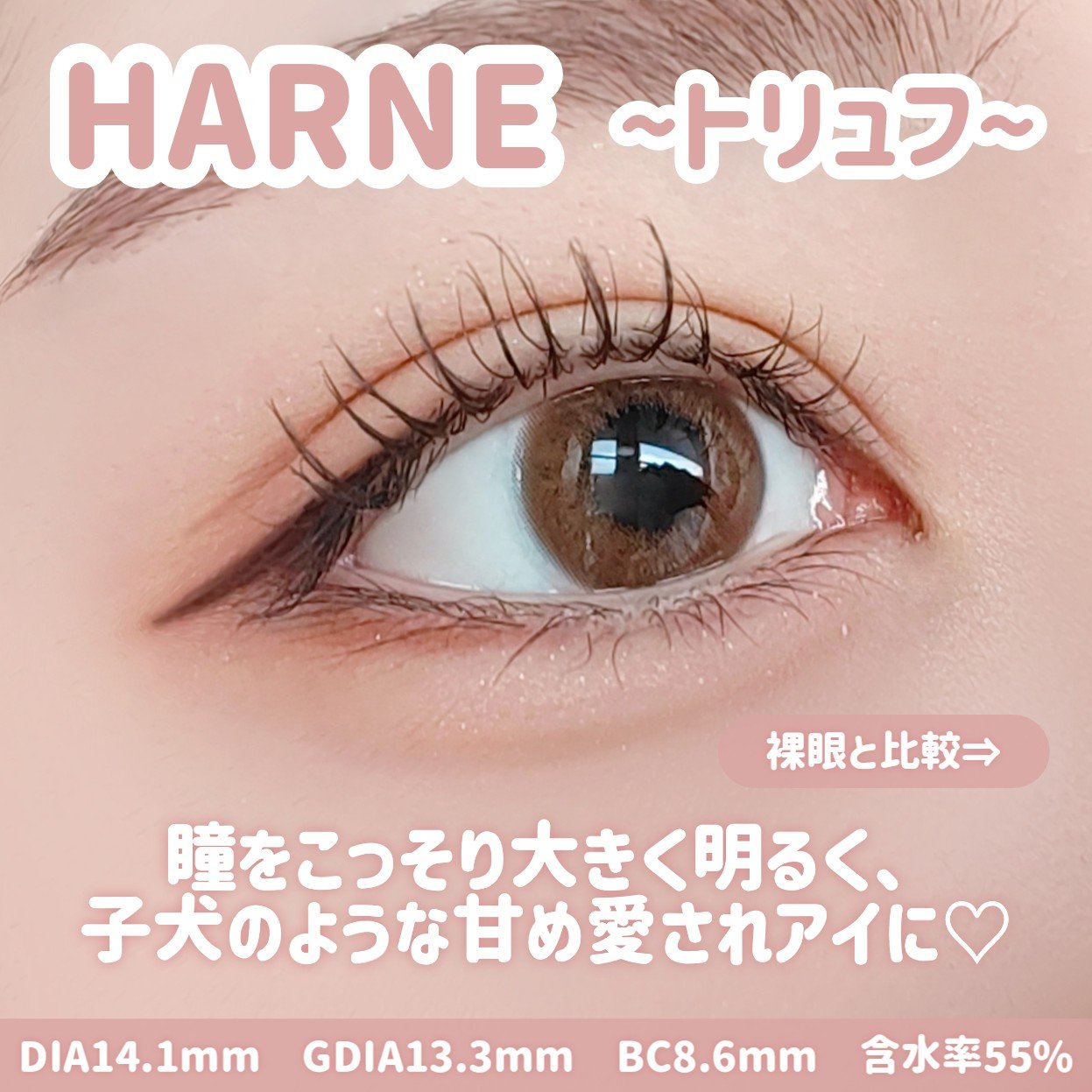 HARNE 1day/HARNE/ワンデー（１DAY）カラコンを使ったクチコミ（2枚目）