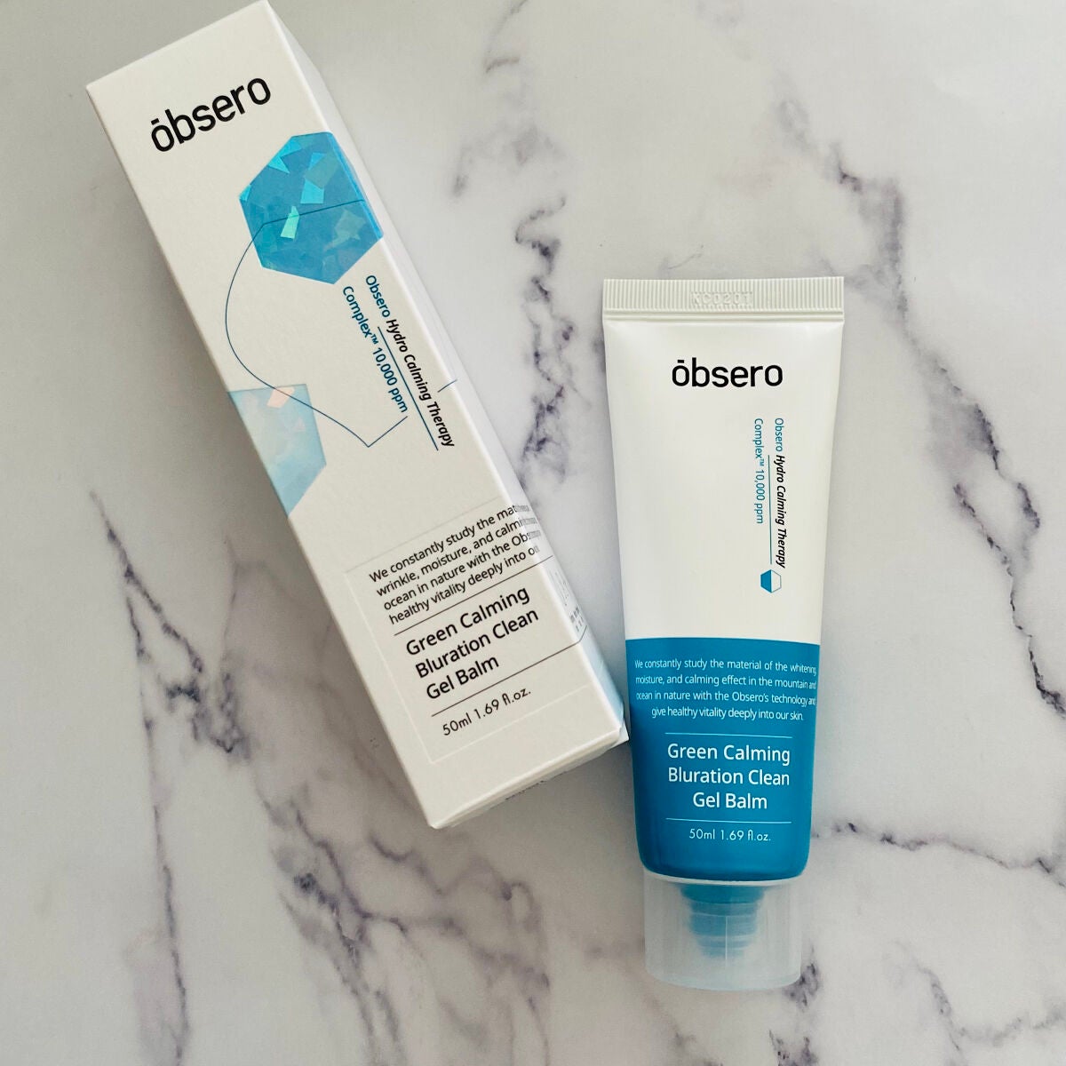 グリーンカーミングブルーレーションクリーンゲルバーム/obsero/フェイスクリームを使ったクチコミ(4枚目)
