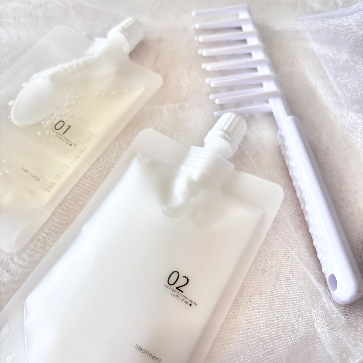 ヘアケアトライアルセット/QUEEN'S BATHROOM/トライアルキットを使ったクチコミ（2枚目）