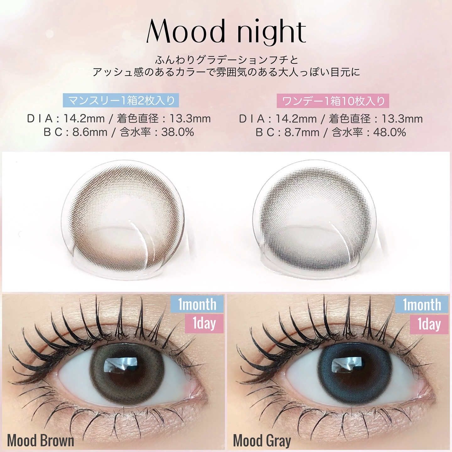 ミスティワンデー/OLENS/カラーコンタクトレンズを使ったクチコミ（2枚目）