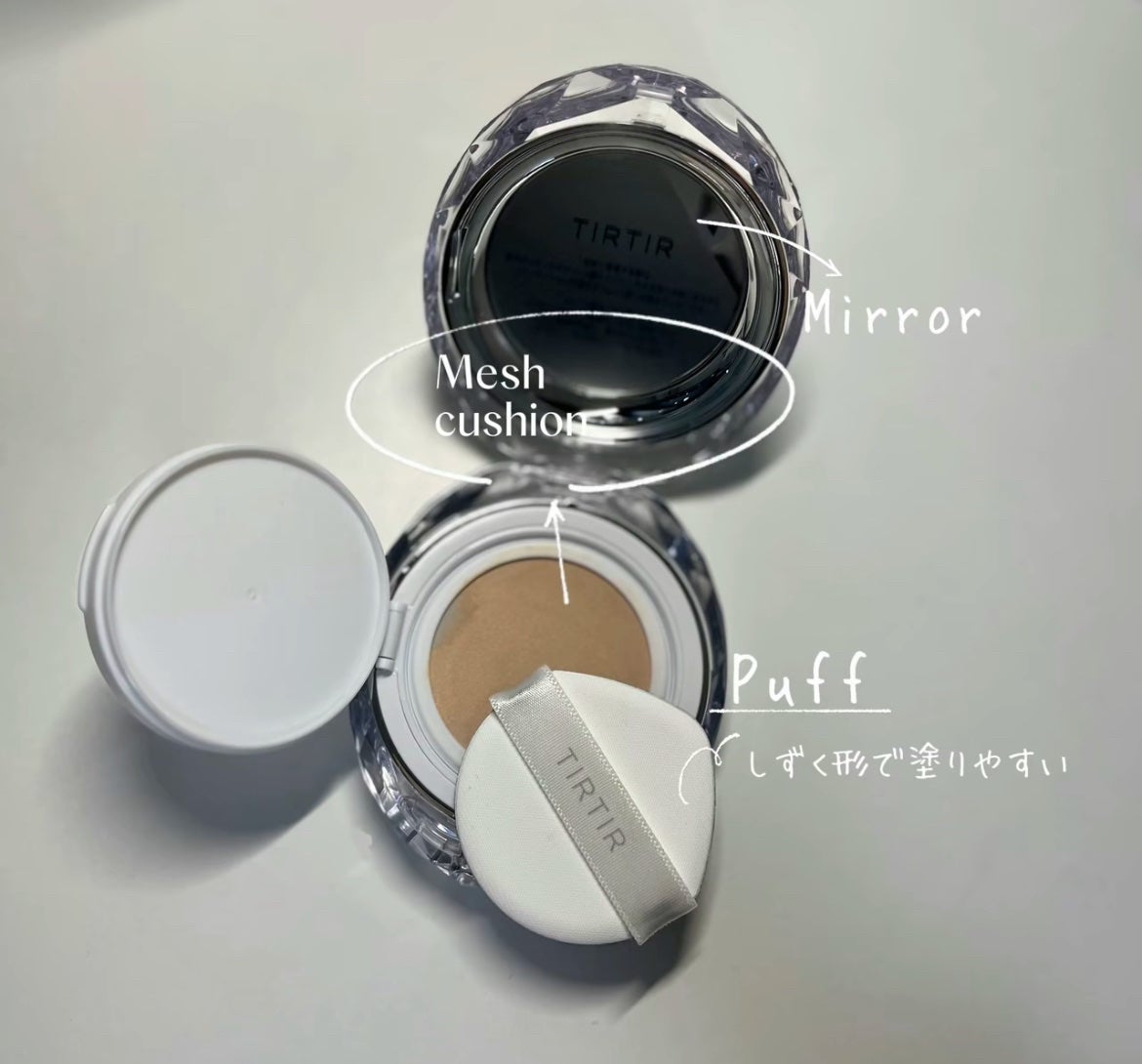マスクフィット クリスタルメッシュクッション/TIRTIR(ティルティル)/クッションファンデーションを使ったクチコミ(2枚目)