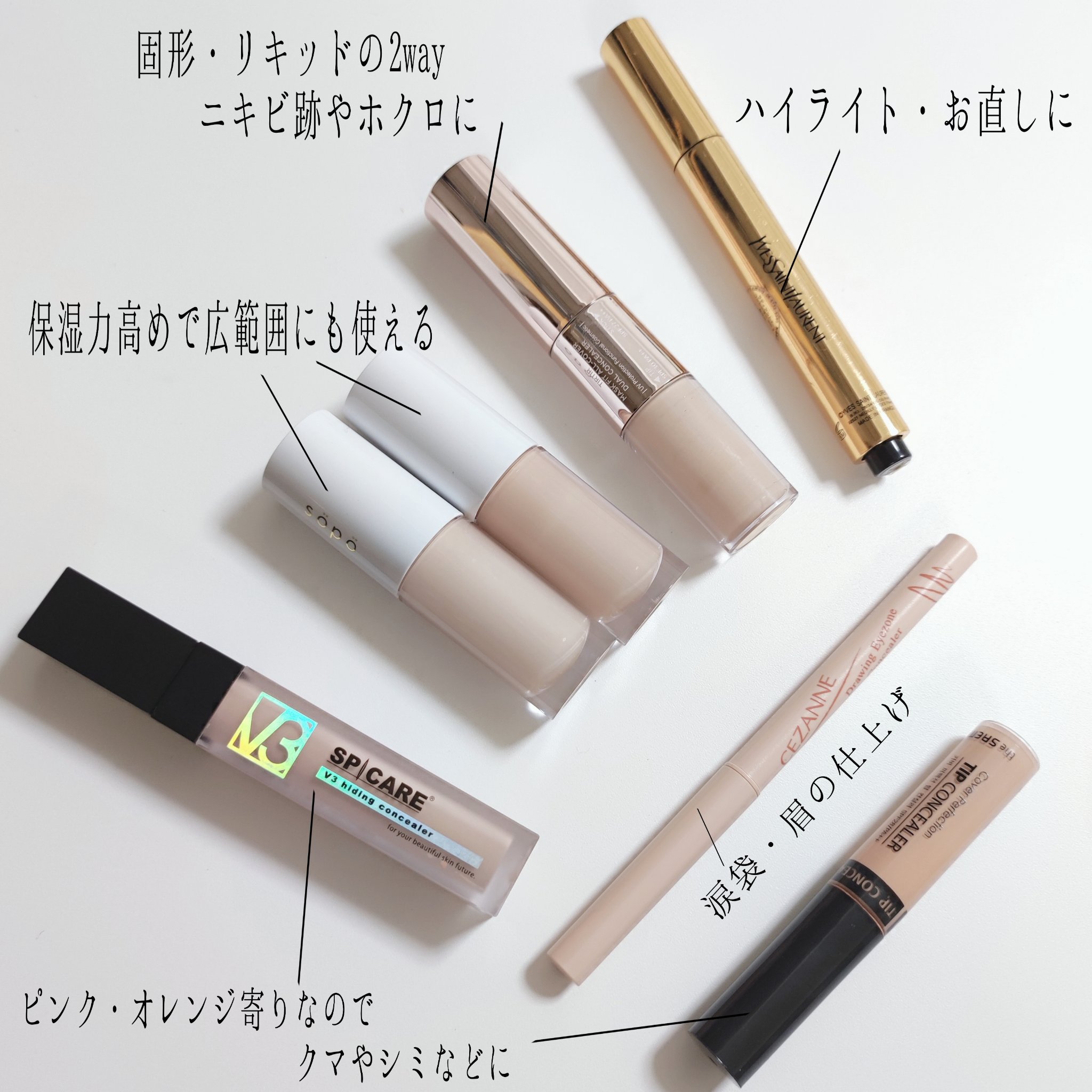 リキッドコンシーラー 01 フェアライト/sopo/リキッドコンシーラーを使ったクチコミ（2枚目）