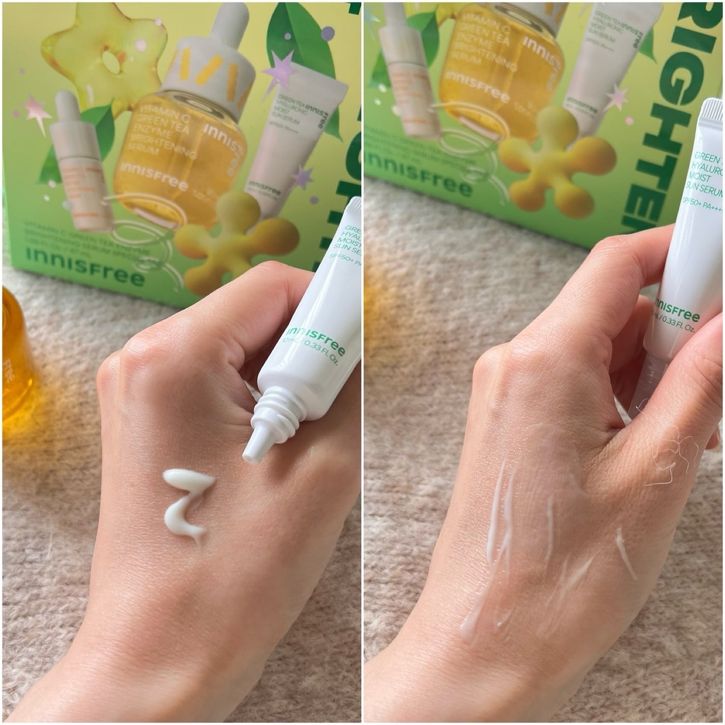 【LIVELY】ホリデービタC グリーンティーエンザイムブライトセラムスペシャルセット/innisfree/スキンケアキットを使ったクチコミ(5枚目)