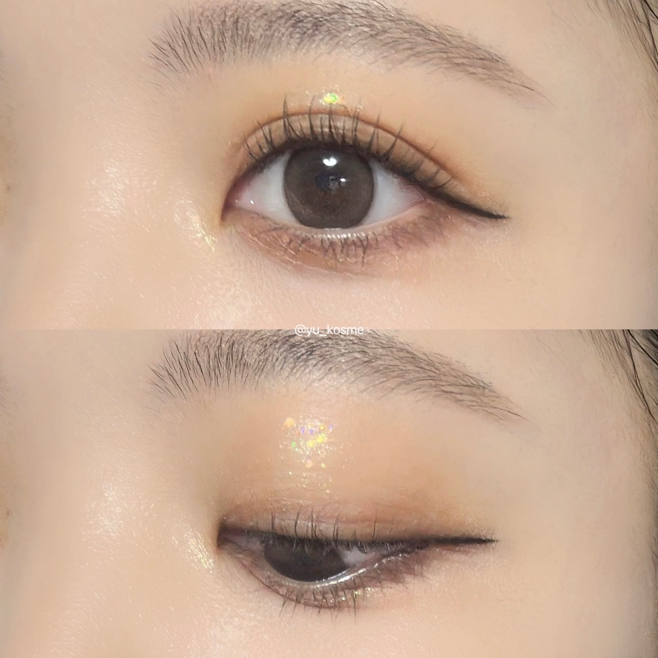 リキッド グリッター シャドウ/rom&nd/グリッターを使ったクチコミ（3枚目）