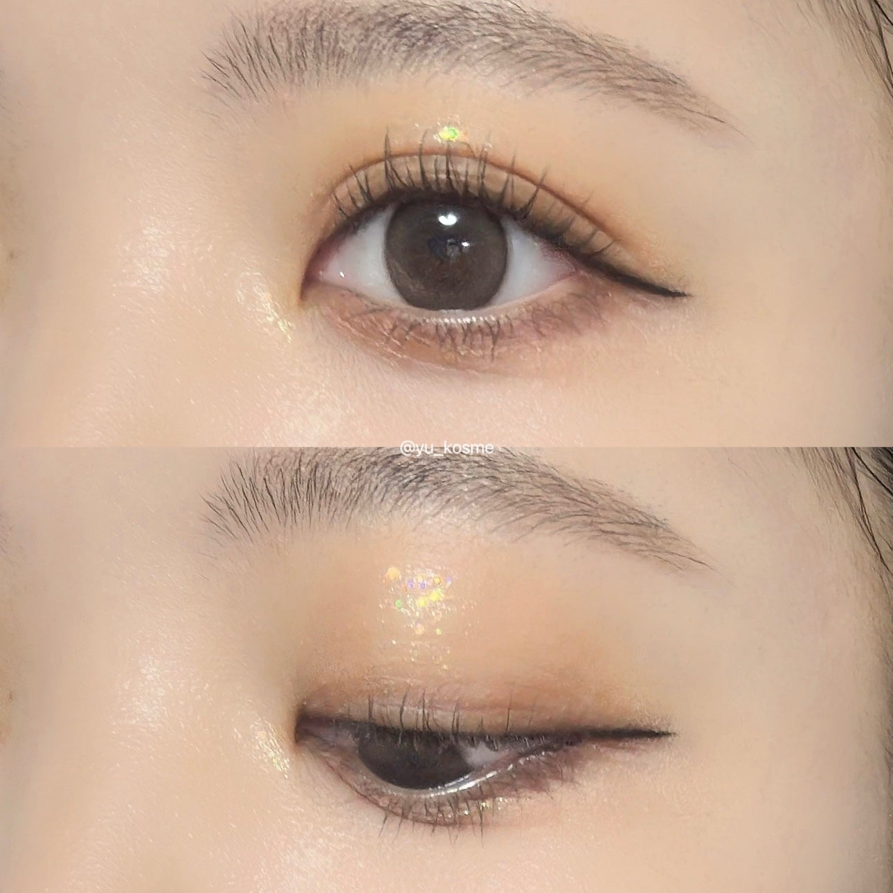 リキッド グリッター シャドウ/rom&nd/グリッターを使ったクチコミ(3枚目)