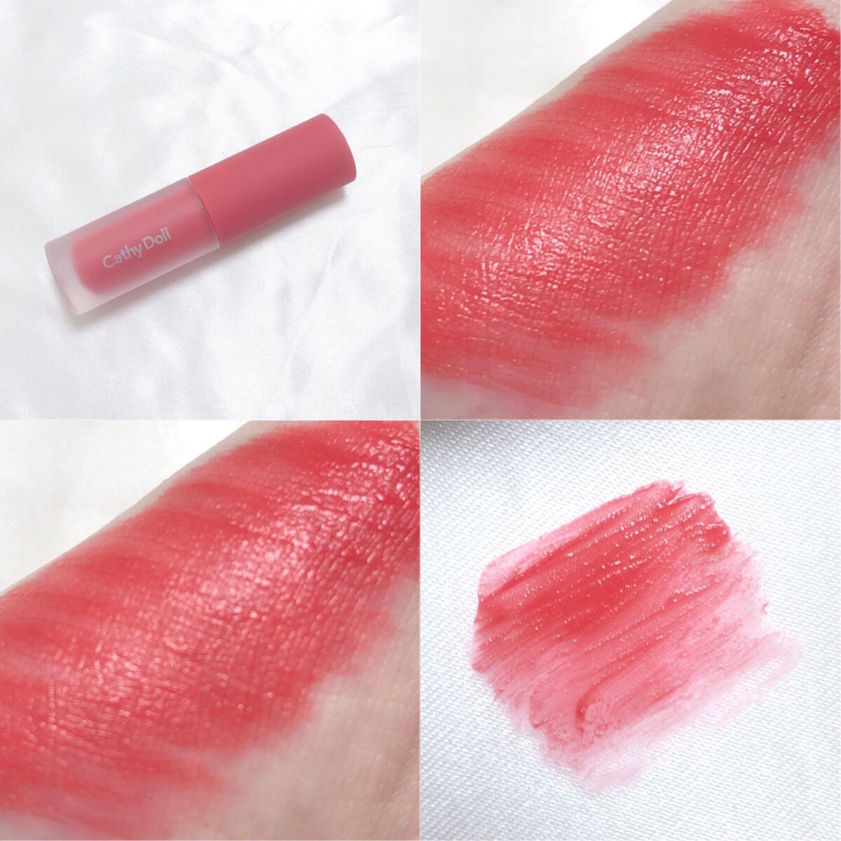 リップアンドチーク ヌードマットティント/CathyDoll/リップティントを使ったクチコミ(2枚目)